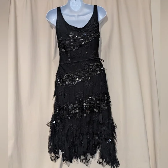 Bebe Vintage NWT Sequin Wrap Dress - Picture 2 of 4